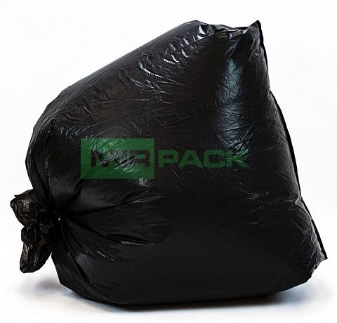 Мешки для мусора 180 литров, 45 мкм,  черные в пачках 100 шт - Вид 5